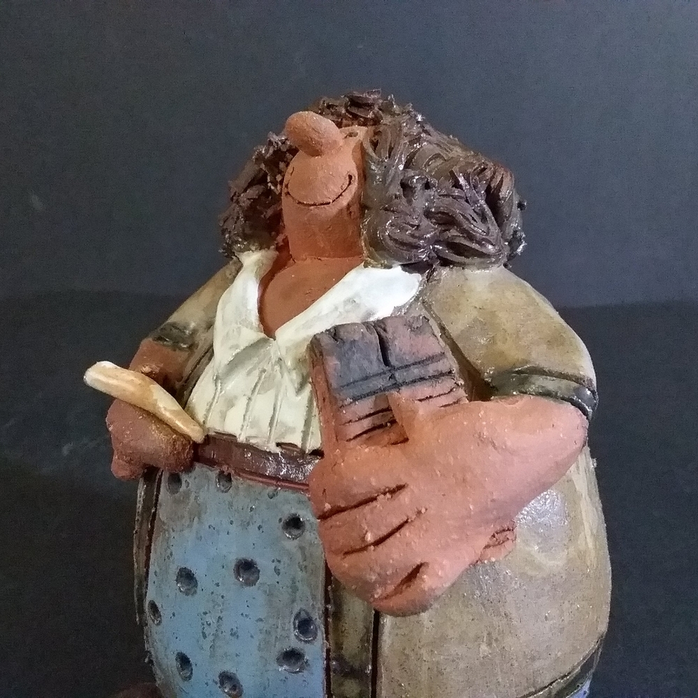 5.5" Multicolored Female Ceramic Figurine